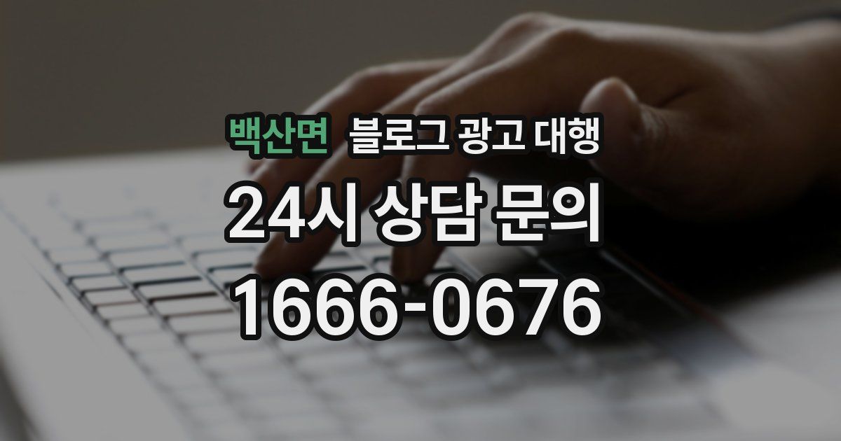 백산면 블로그 광고 대행