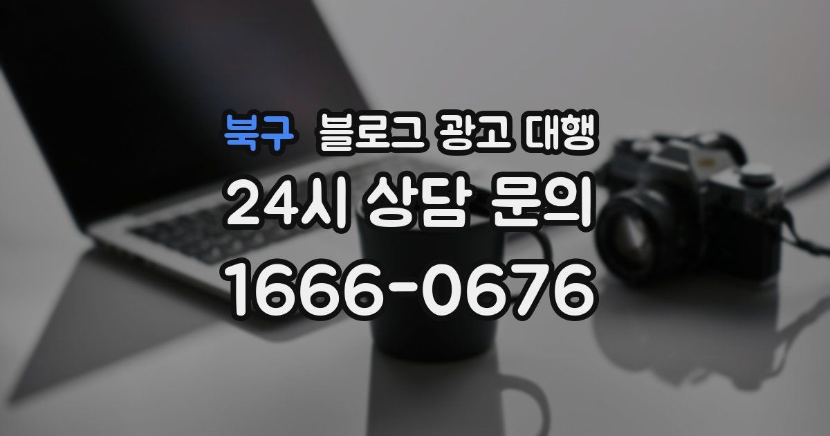 북구 블로그 광고 대행