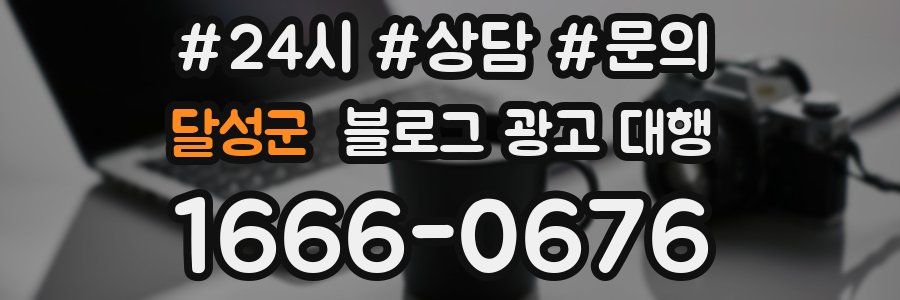 달성군 블로그 광고 대행