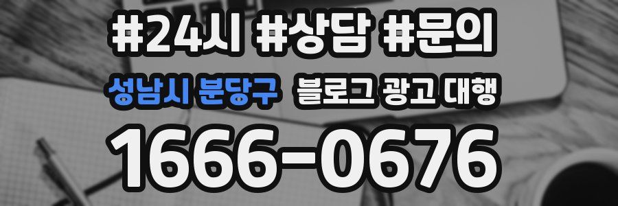 성남시 분당구 블로그 광고 대행