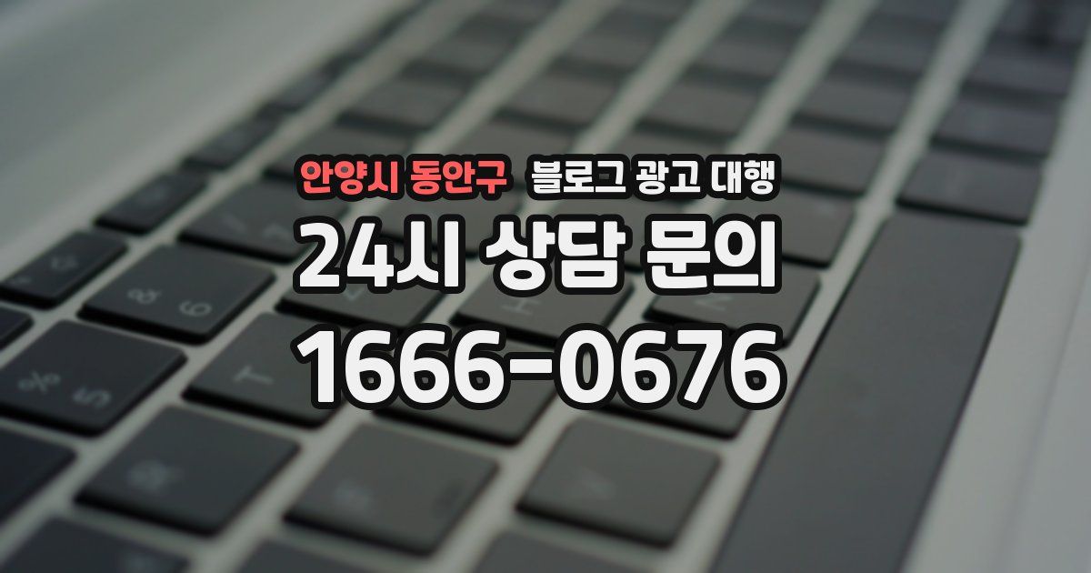 안양시 동안구 블로그 광고 대행
