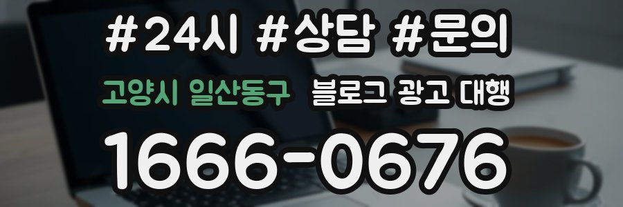 고양시 일산동구 블로그 광고 대행
