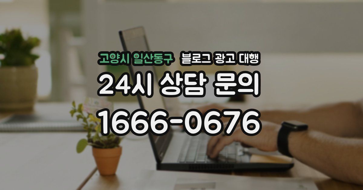 고양시 일산동구 블로그 광고 대행