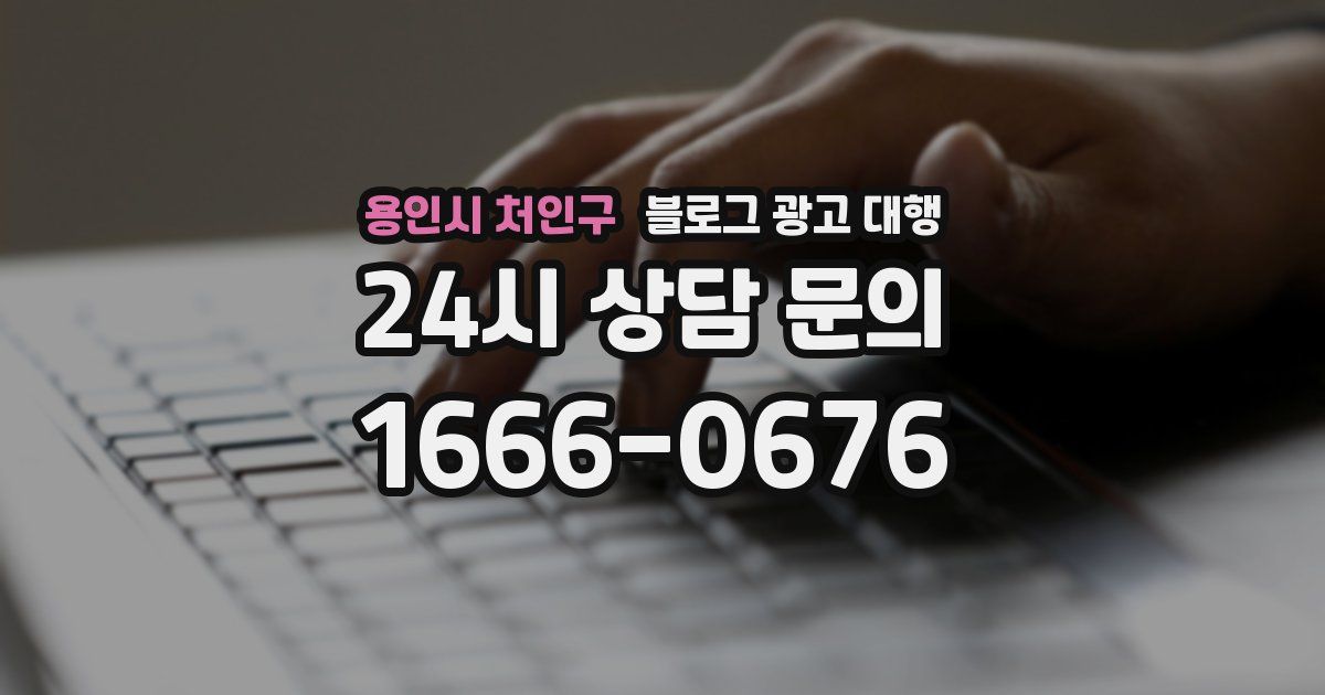 용인시 처인구 블로그 광고 대행