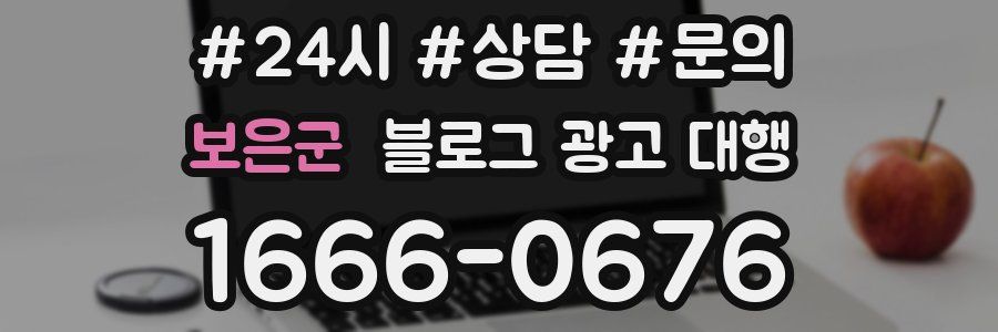 보은군 블로그 광고 대행
