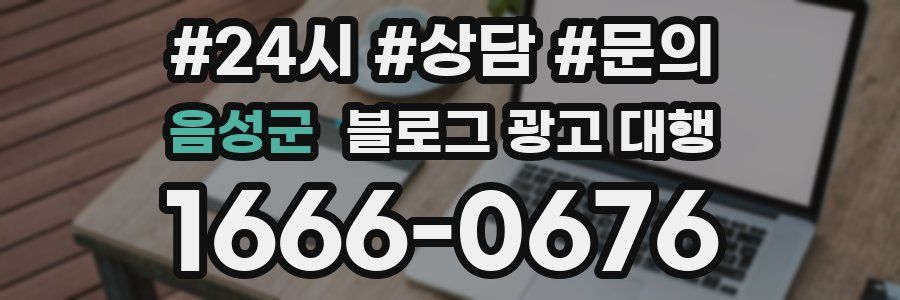 음성군 블로그 광고 대행