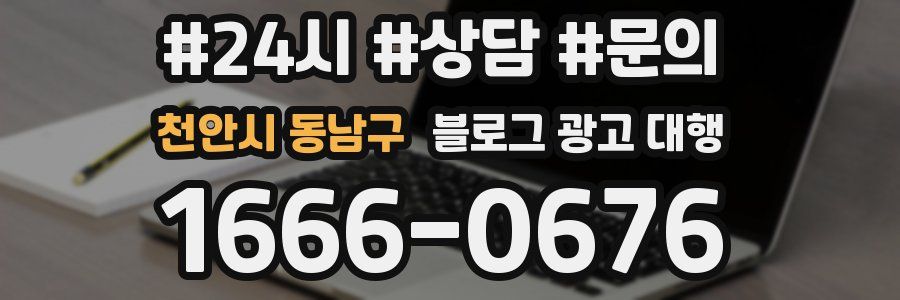 천안시 동남구 블로그 광고 대행