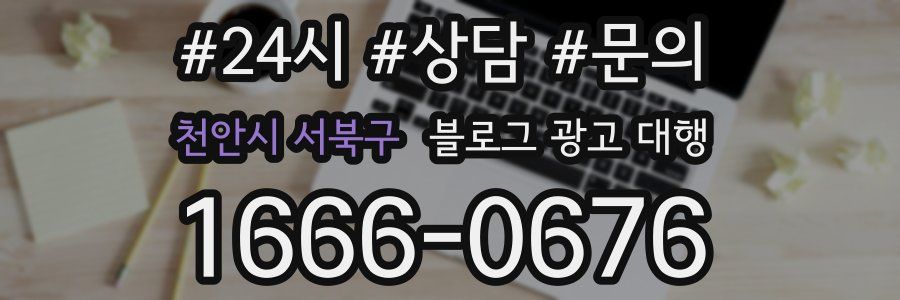 천안시 서북구 블로그 광고 대행