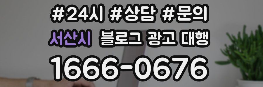 서산시 블로그 광고 대행