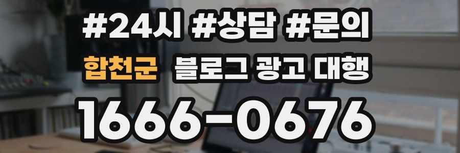 합천군 블로그 광고 대행