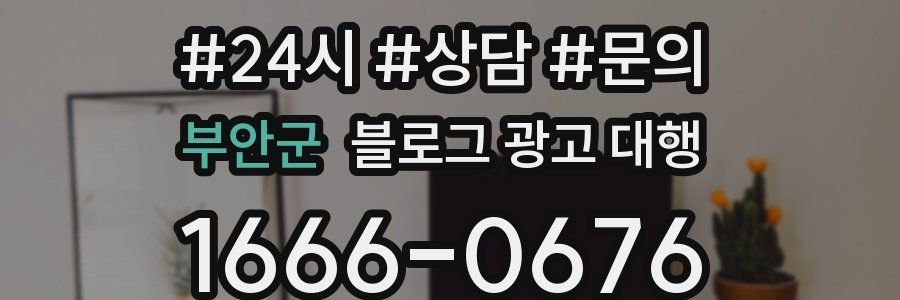 부안군 블로그 광고 대행