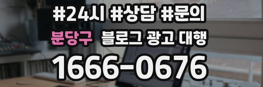 분당구 블로그 광고 대행