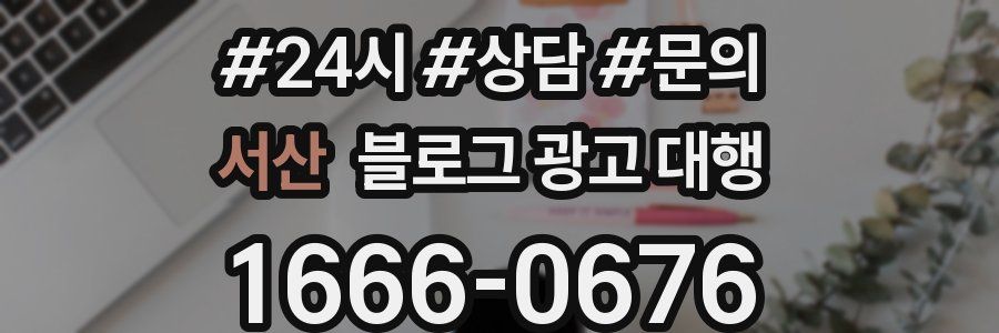 서산 블로그 광고 대행