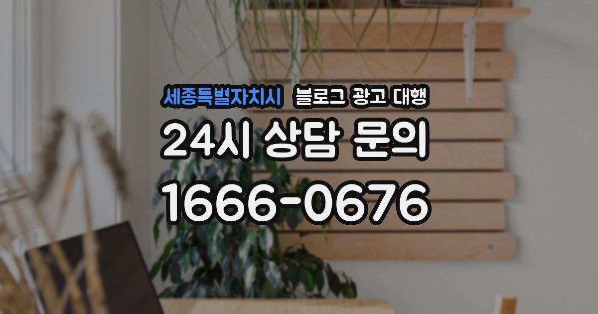 세종특별자치시 블로그 광고 대행