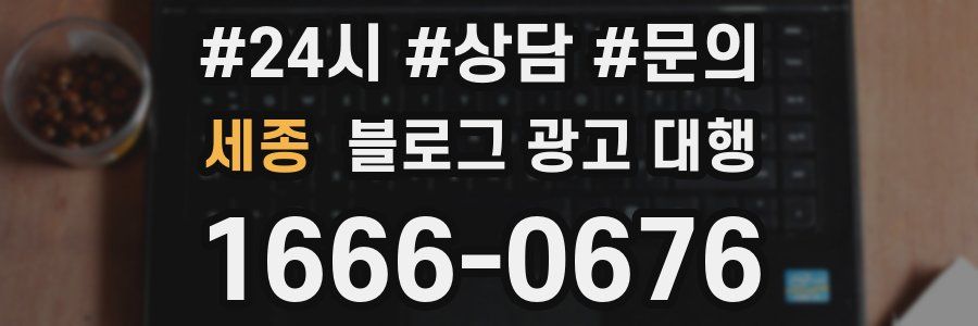 세종 블로그 광고 대행