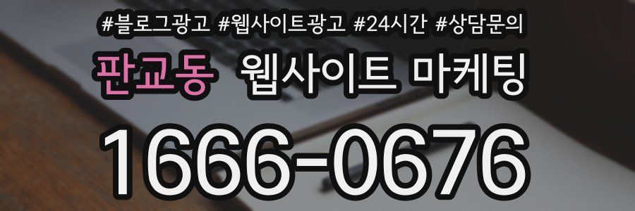 판교동 웹사이트 마케팅