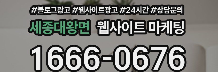 세종대왕면 웹사이트 마케팅