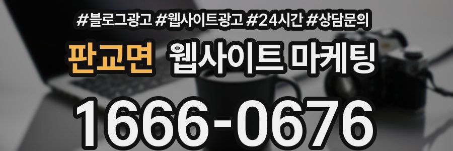 판교면 웹사이트 마케팅
