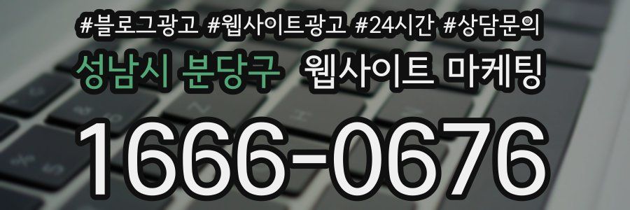 성남시 분당구 웹사이트 마케팅
