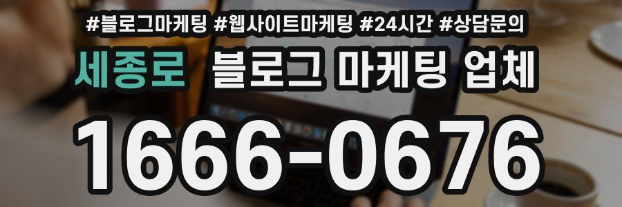세종로 블로그 마케팅 업체