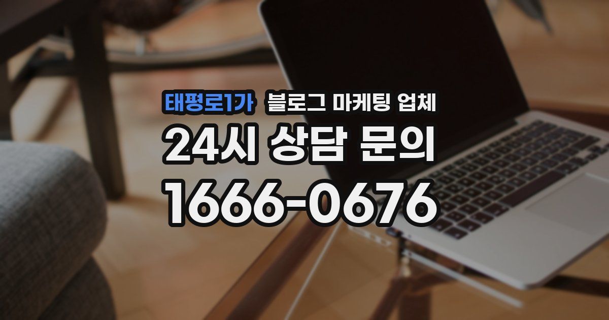 태평로1가 블로그 마케팅 업체
