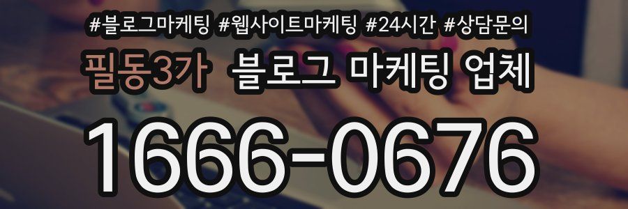 필동3가 블로그 마케팅 업체