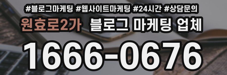 원효로2가 블로그 마케팅 업체