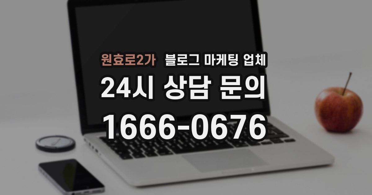 원효로2가 블로그 마케팅 업체