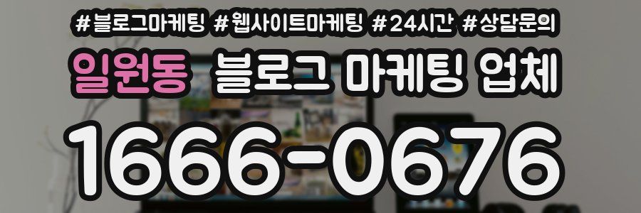 일원동 블로그 마케팅 업체