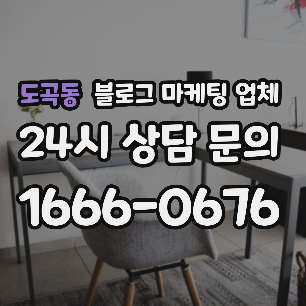 도곡동 블로그 마케팅 업체