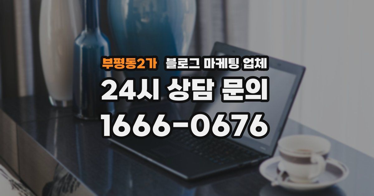 부평동2가 블로그 마케팅 업체