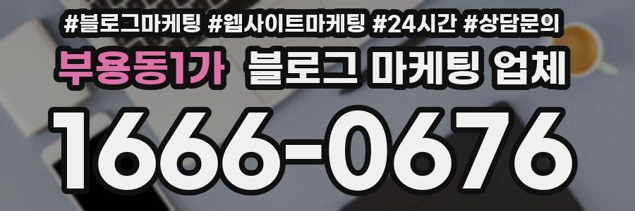 부용동1가 블로그 마케팅 업체