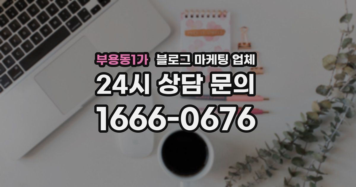 부용동1가 블로그 마케팅 업체