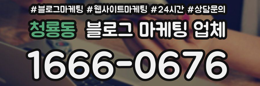 청룡동 블로그 마케팅 업체