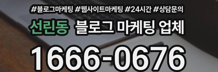 선린동 블로그 마케팅 업체
