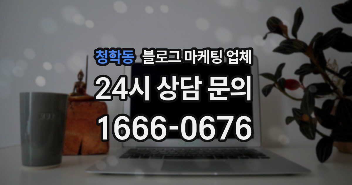 청학동 블로그 마케팅 업체