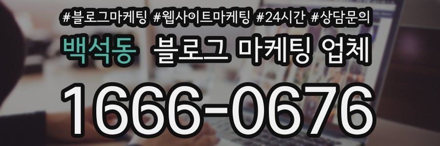 백석동 블로그 마케팅 업체