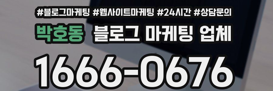 박호동 블로그 마케팅 업체