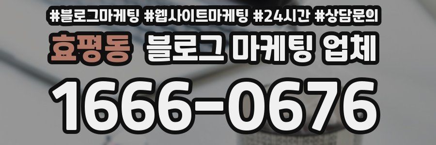 효평동 블로그 마케팅 업체