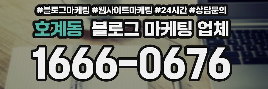 호계동 블로그 마케팅 업체