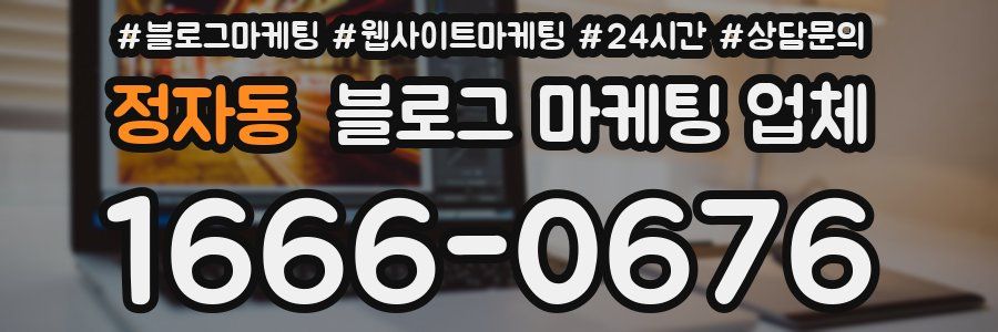 정자동 블로그 마케팅 업체