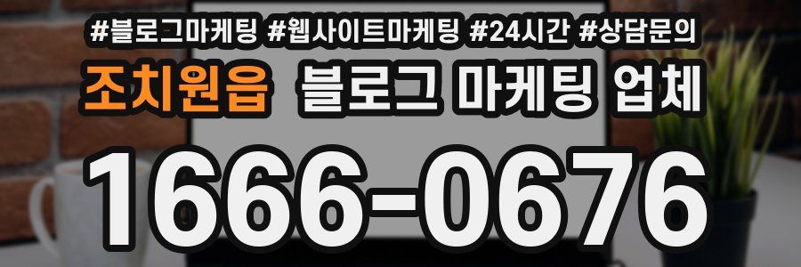 조치원읍 블로그 마케팅 업체
