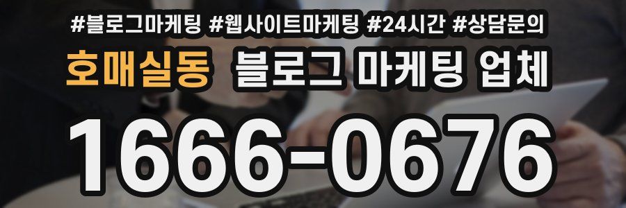 호매실동 블로그 마케팅 업체