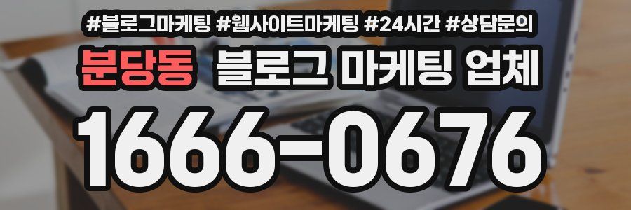 분당동 블로그 마케팅 업체