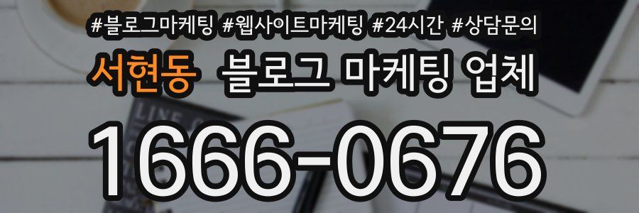 서현동 블로그 마케팅 업체