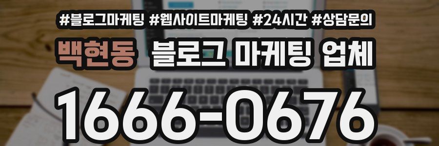 백현동 블로그 마케팅 업체