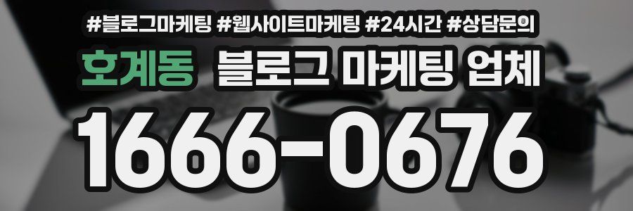 호계동 블로그 마케팅 업체