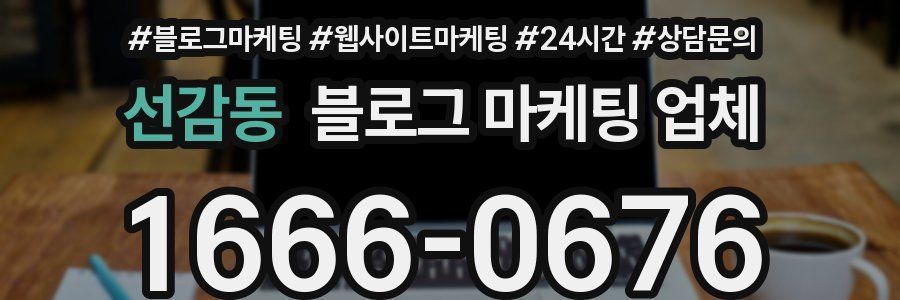 선감동 블로그 마케팅 업체