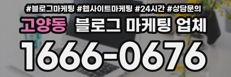고양동 블로그 마케팅 업체