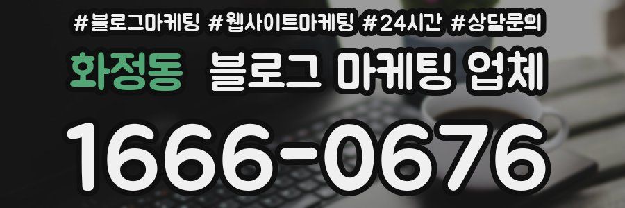 화정동 블로그 마케팅 업체